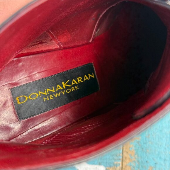 VTG DONNA KARAN OXFORD GRANNY/GOTH ANKLE BLACK LEATHER BOOTS SZ 7B - Picture 9 of 11